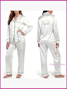 Satin Pajama Set with Eye Mask for Bridal Party Gifts
